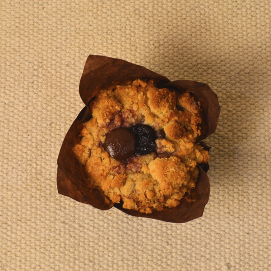 dark chocolate cherry muffin