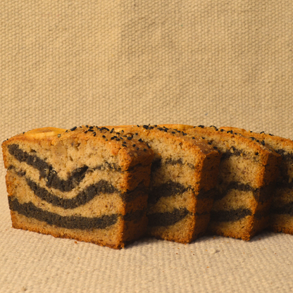 vegan black sesame banana loaf