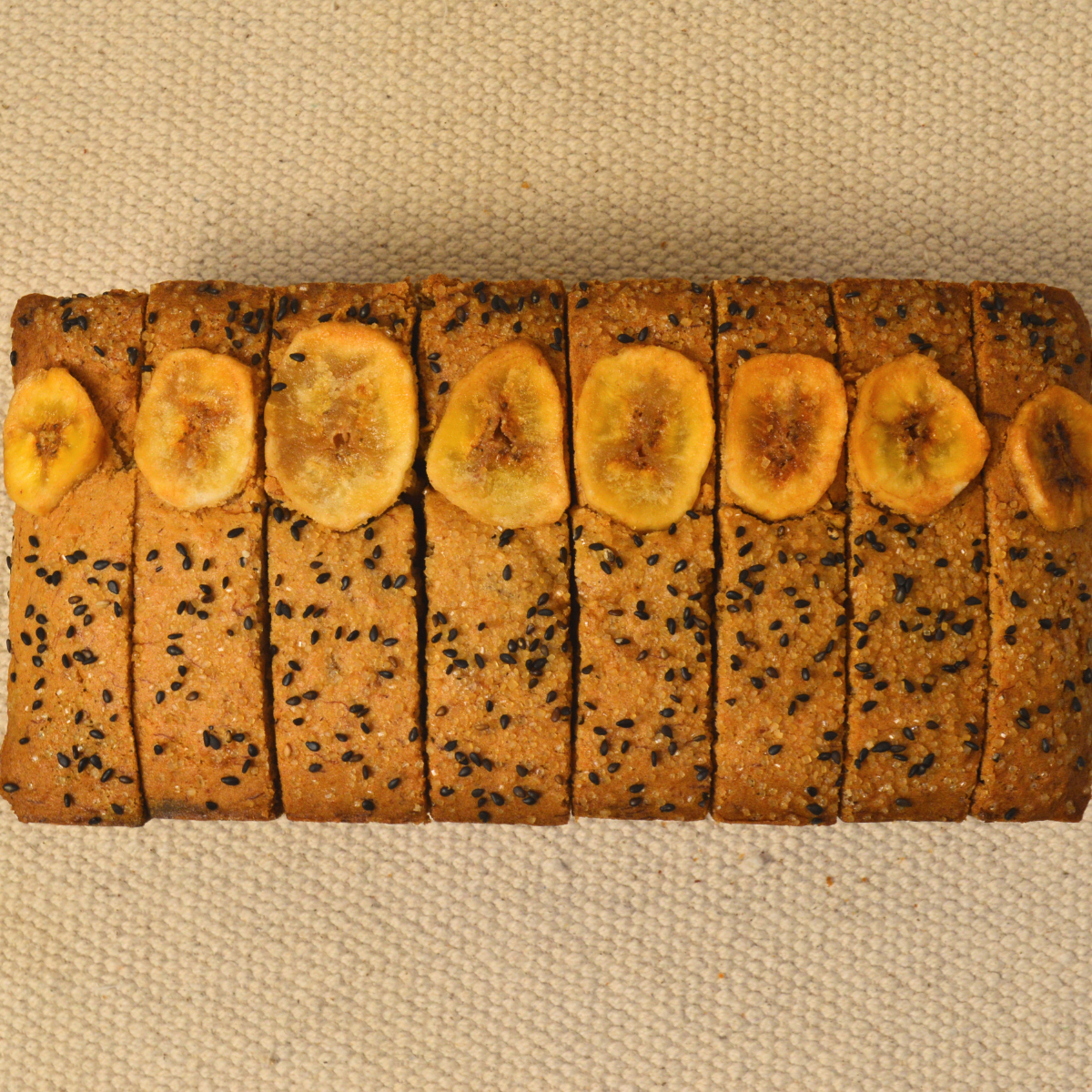 vegan black sesame banana loaf